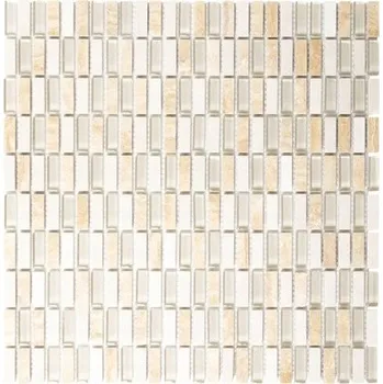 Obklad Skleněná mozaika, skleněný obklad mix béžová