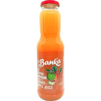 Jablečno-mrkvová šťáva s dužinou 1l The Banka