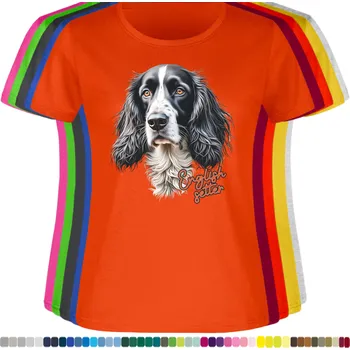 Dámské tričko damske-levne-bavlnene-tricko-digitalni-potisk-anglicky-setr Barva: Orange - pomerančová, velikost: XS