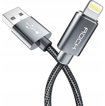 Datový kabel Kabel Rock USB - Apple Lightning 1,8 m černý