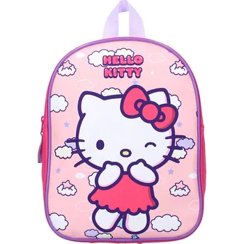 Dětský batoh Batoh jednokomorový Hello Kitty Vadobag pro dívky, bílý, růžový, vícebarevný