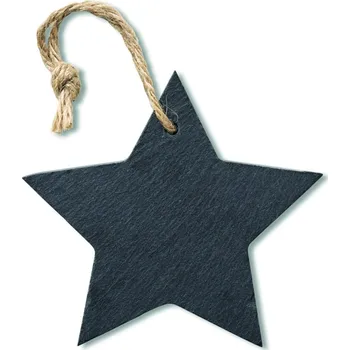 Vánoční ozdoba Břidlicová závěsná hvězdička 5 bez potisku bez potisku
