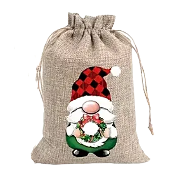 Vánoční dekorace Plátěný pytlík - vánoční skřítek VII (10,0 x 15,0 cm)
