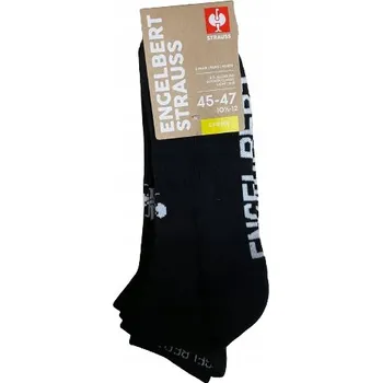 Pánské ponožky Ponožky Strauss Classic light/mid černobílé vel. 45-47 3 balení