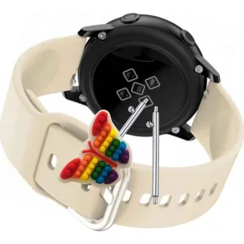 Pouzdro na mobilní telefon Pásek Řemínek pro Hama Fit Watch 5010, Silikon Béžová Poutko, nastavitelný