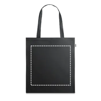 Nákupní taška MAPUTO. Taška 190T recyklovaného polyesteru (100% rPET) 110 Střed, 300 x 300 Sítotisk (textil), 1 barva