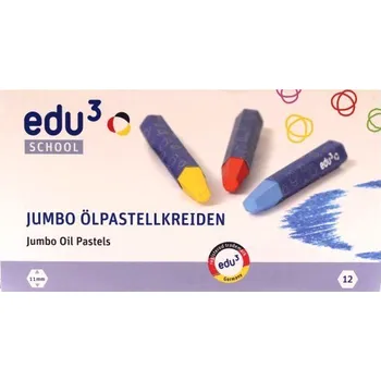 EDU – Olejové voskovky JUMBO (12 ks)