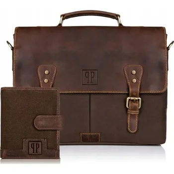 Peněženka Muž peněženka Paolo Peruzzi z pravé kůže hnědá