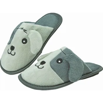 Chlapecké bačkory Dětské Papuče , pantofle pro psy, šedé, pohodlné, nazouvací, Captain Mike 30