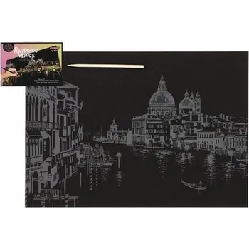 Škrábací obrázek barevný Benátky