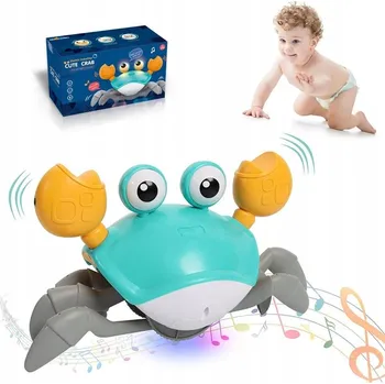 Lezoucí KRAB interaktivní zvuk hra hudba světla SENZOR