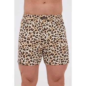 Pánské spodní prádlo CORNETTE boxerky CLASSIC volné 001/181 béžová panter XL