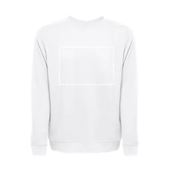 Pánská mikina THC COLOMBO WH. Mikina (unisex) z italského froté bez karty. Bílá barva 1 Chest, 290 x 200 Sítotisk (textil), 1 barva