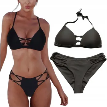 Dámské plavky PLAVKY S PRUHY SEXY PUSH UP VEL. L 40