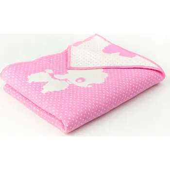 Dětská deka Bambusová deka pro děti CANICHE 110x140 cm - růžová, měkká, prodyšná