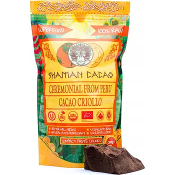 Pravé ceremoniální kakao z Peru (Criollo) Shaman Cacao 0,3 kg
