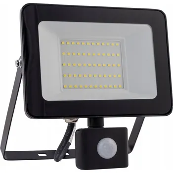 LED reflektor 50W s pohybovým senzorem, černý