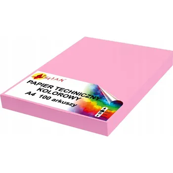 Kancelářský papír Technický papír A4 220g, růžový bonbónový, 50 listů