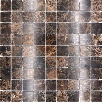 Obklad Mozaika z přírodního kamene, mix hnědá