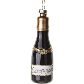 Vánoční dekorace Vánoční dekorace na stromeček Skleněná Vánoční Koule - LAHEV ŠAMPANSKÉHO 131994 ART- POL 1 Ks .