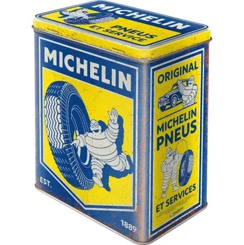 Dóza na potraviny Postershop Plechová dóza L - Michelin - Vintage