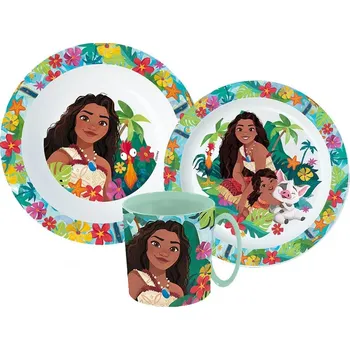 Party nádobí Sada plastového nádobí s hrnkem Vaiana