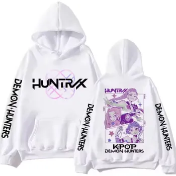 Dámský svetr KPop Demon Hunters (Lovkyně démonů) KPop Demon Hunters dámská mikina s potiskem Barva: Bílá, Velikost: XXXL