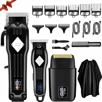 Strojek na vlasy Zastřihovače vousů a chloupků Holicí Strojek a Zastřihovač na tělo Černý