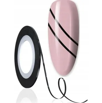 5x Tenká černá páska/nitka na zdobení nehtů