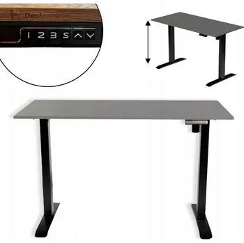 Psací stůl Obdélníkový psací stůl Deskoverse 68 x 1,8 x 139 cm černý, grafit