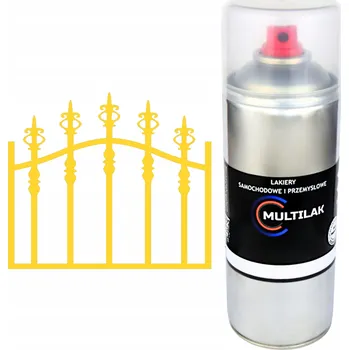 Barva ve spreji Profesionální lesklý antikorozní lak ve spreji na ocel, kov a plech RAL 1023
