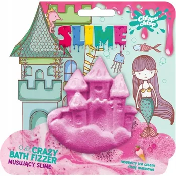 Chlapu Chlap Slime Crazy Bath Fizzer šumivá bomba do koupele s vůní malinové zmrzliny
