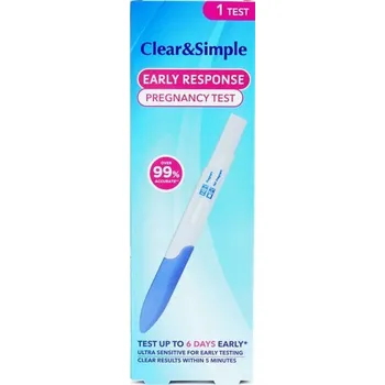 Diagnostický test Clear Simple Těhotenský Test Proužkový 99% 1 Ks 8393