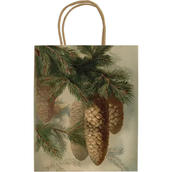 Dárková taška Dárková papírová taška Christmas Forest Conifers