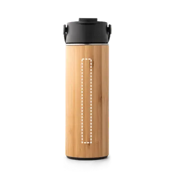 Termoska LAVER. Termoska z bambusu, nerezové oceli a PP 440 ml Digitální UV tisk (max. 13 barev, 15 x 140mm) 13 barev 1 Tělo lahve