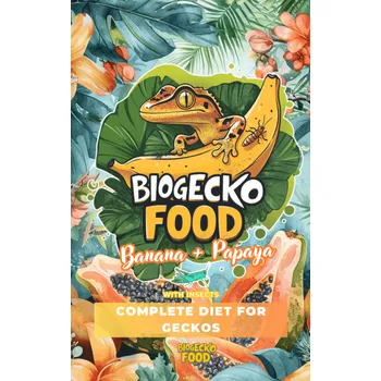 Krmivo pro terarijní zvíře Biogecko Food Banán & Papája Hmotnost: 100 g