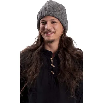 Čepice Teplá čepice z vlny a fleecu šedá