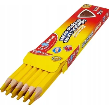 Pastelka INSPIRIA TROJHRANNÁ PASTELKA TUŽKOVÁ JUMBO BALENÍ 12 KUSŮ ŽLUTÁ BARVA