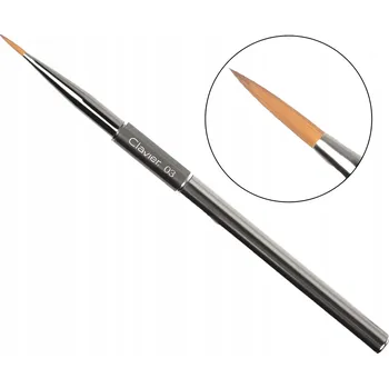 Kosmetický štětec Štětec na zdobení nehtů Clavier 03 stříbrný