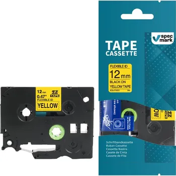 Pásek do tiskárny PÁSKA DO BROTHER TZe-FX631 12MM Žlutá FLEXIBILNÍ (Elastická)