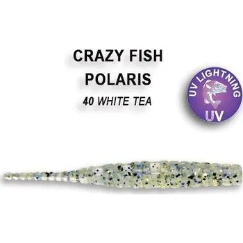 Umělá nástraha Gumová nástraha Crazy Fish Polaris 4,5cm 40 White tea (8ks)