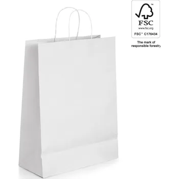 Nákupní taška CABAZON. Taška z kraftového papíru (90 g/m²) 450 bez potisku bez potisku