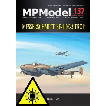 Papírový model Messerschmitt Bf-110E-2 TROP - plastová kola