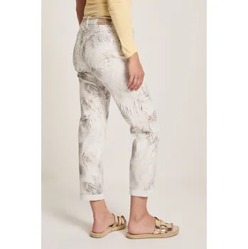 Dámské kalhoty Kalhoty Para Mi Bobby P179 krémové s listy Velikost: 38