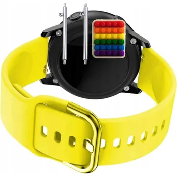 Pouzdro na mobilní telefon Pásek Řemínek pro Hama Chytré Hodinky 7010, Silikon, Žlutá smyčka, nastavitelný