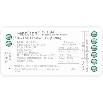 LED osvětlení Kontrolér SPIR5 SPI 5v1 pro MAGIC digitální pásky WS2811 WS2812 WS2814 5-24V