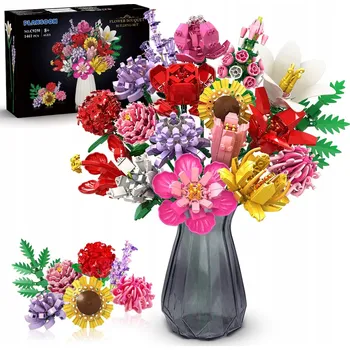 ostatní stavebnice Květiny stavebnice zahrada kreativní dárek sada 1513 dílků