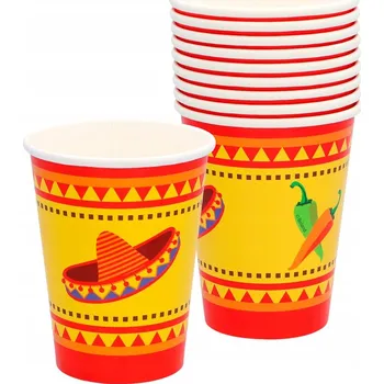 Party nádobí Papírové Kelímky Boland Mexické 210 ml 10 kusů