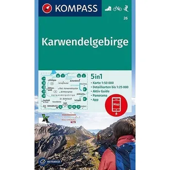 Karwendelgebirge 1:50 000 / turistická mapa KOMPASS 26