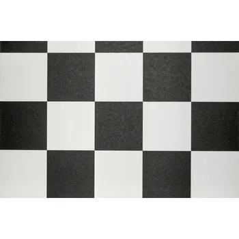 vinylová podlaha PVC podlaha IVC bílá černá imitace dlaždic 2,8 mm šířka 3 m